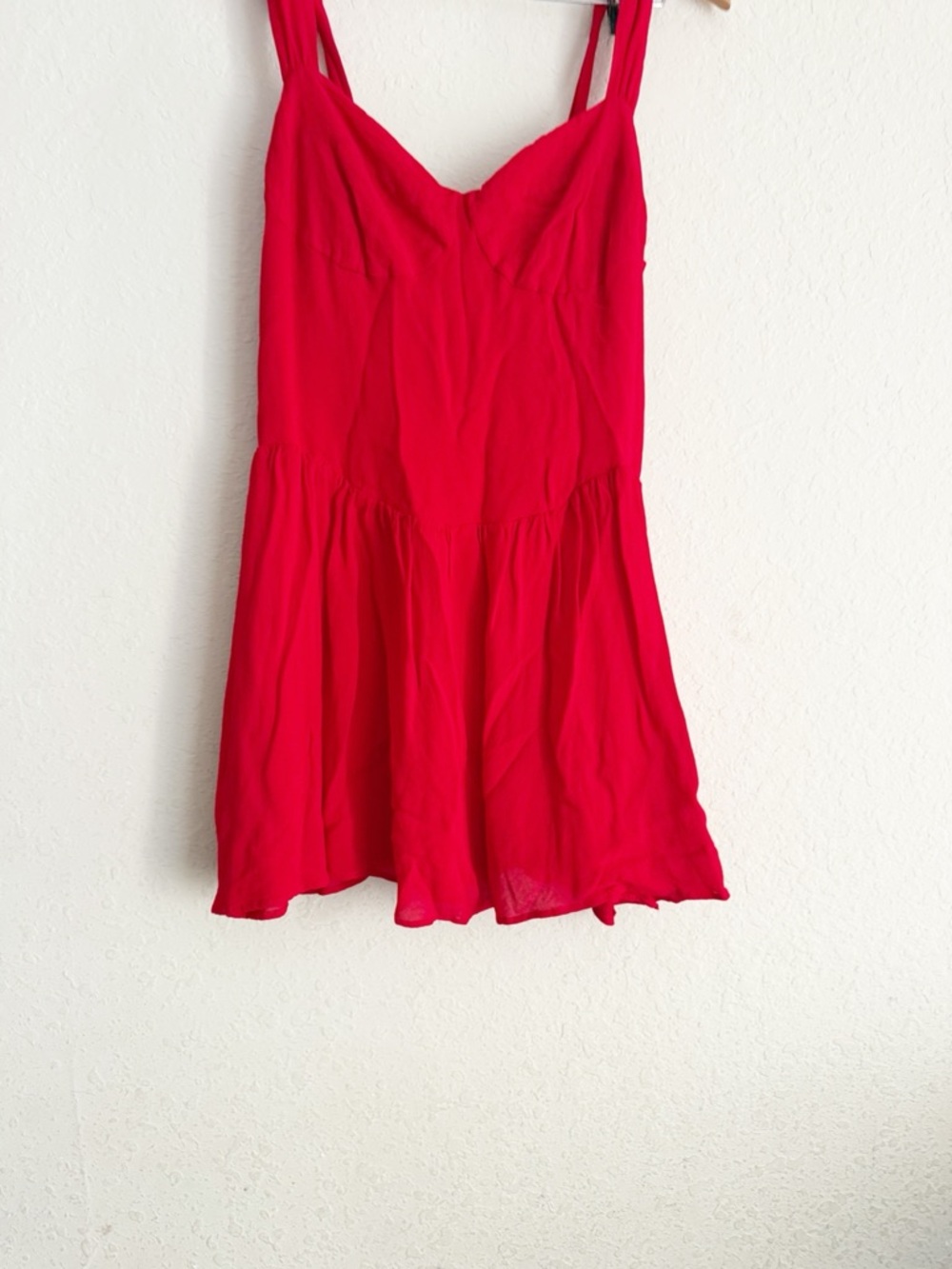 Reformation Taiga Red Fit & Flare Mini Dress Size 16 - Picture 3 of 7